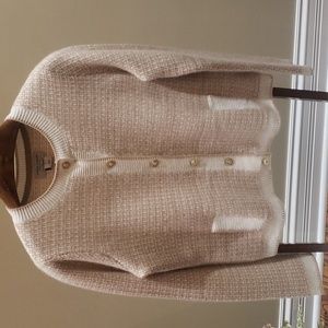 Nwt Marta Stewart Large cashmere sweater with gold buttons